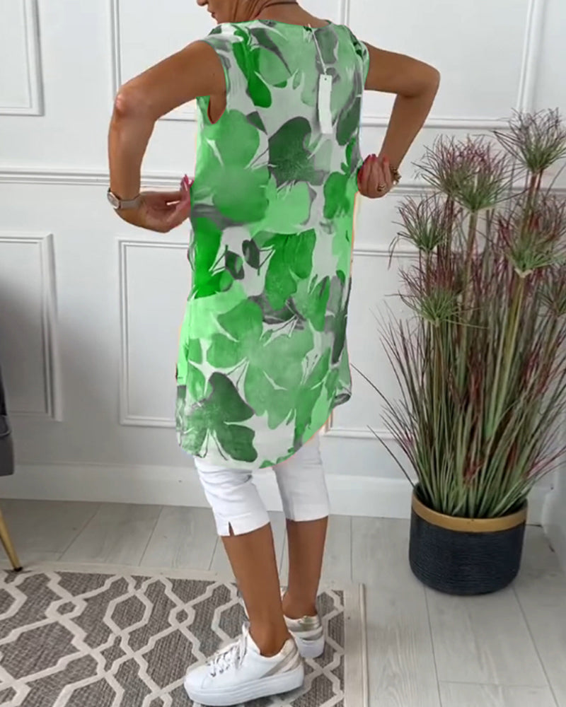 KLARISSA IN LANGE BLOEMENBLOUSE