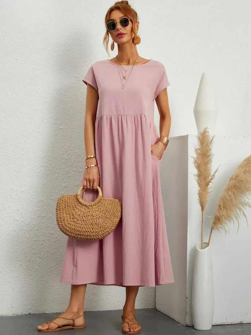 Ruby | Elegante jurk van katoen en linnen