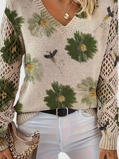 Sadie™ - Elegante bloemenprint trui