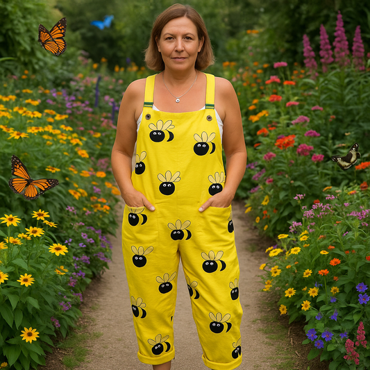 Dames jumpsuit met wijde pijpen - Moeiteloos comfort & Stijlvol bloemenpatroon