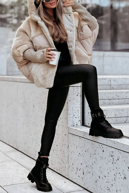 Evelyne - Multicolor winterjas met capuchon