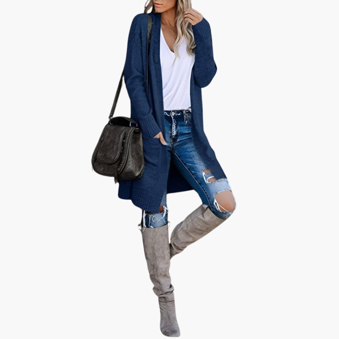 Holly | Casual gebreid vest met zakken