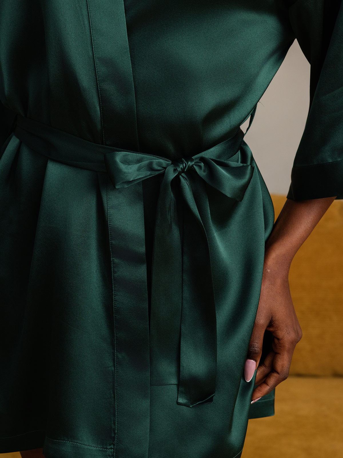 Dames Kimono Kimono Zijden Korte Badjas Glanzend