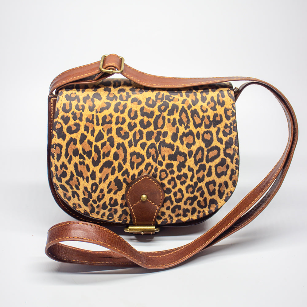 Schoudertas met dierenprint