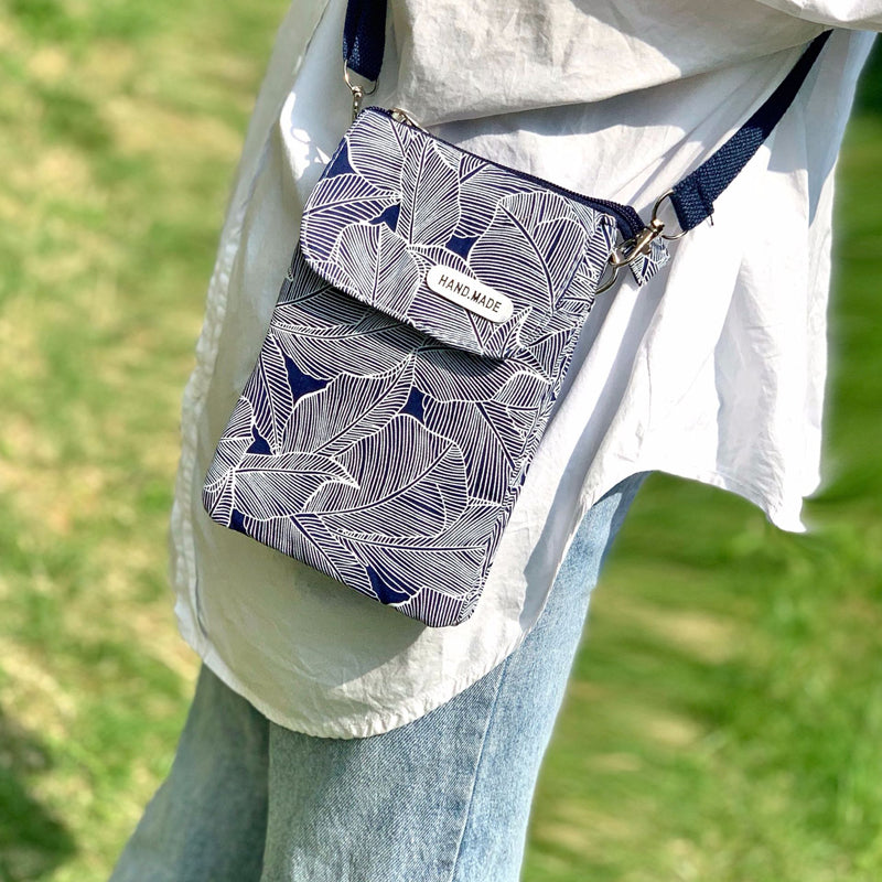 Tas Met Vintage Bladmotief