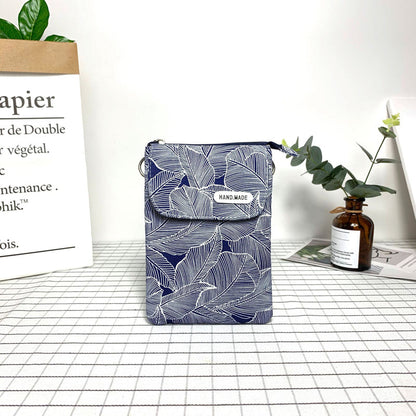 Tas Met Vintage Bladmotief
