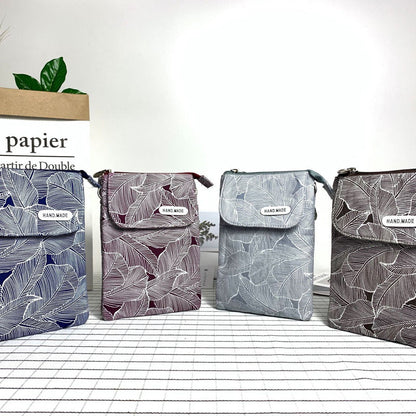 Tas Met Vintage Bladmotief