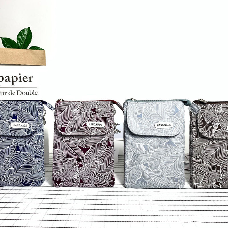 Tas Met Vintage Bladmotief