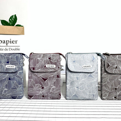 Tas Met Vintage Bladmotief