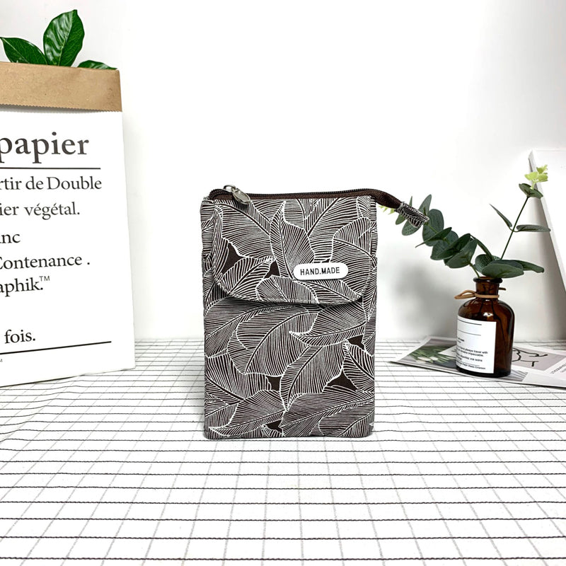 Tas Met Vintage Bladmotief