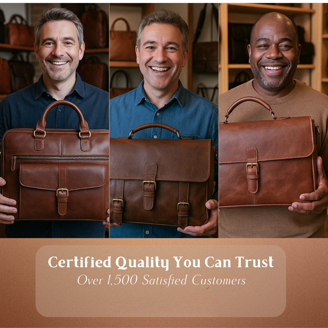 Luke - Compacte leren schoudertas met gespsluiting