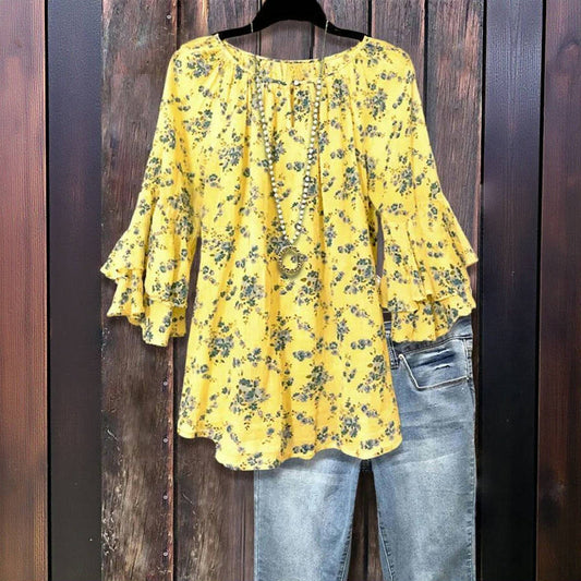 Sophie - Vintage-Bluse mit Blumenmuster