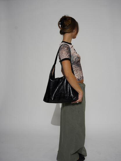 Jytte™ | Schicke Schwarze Hobo-Tasche