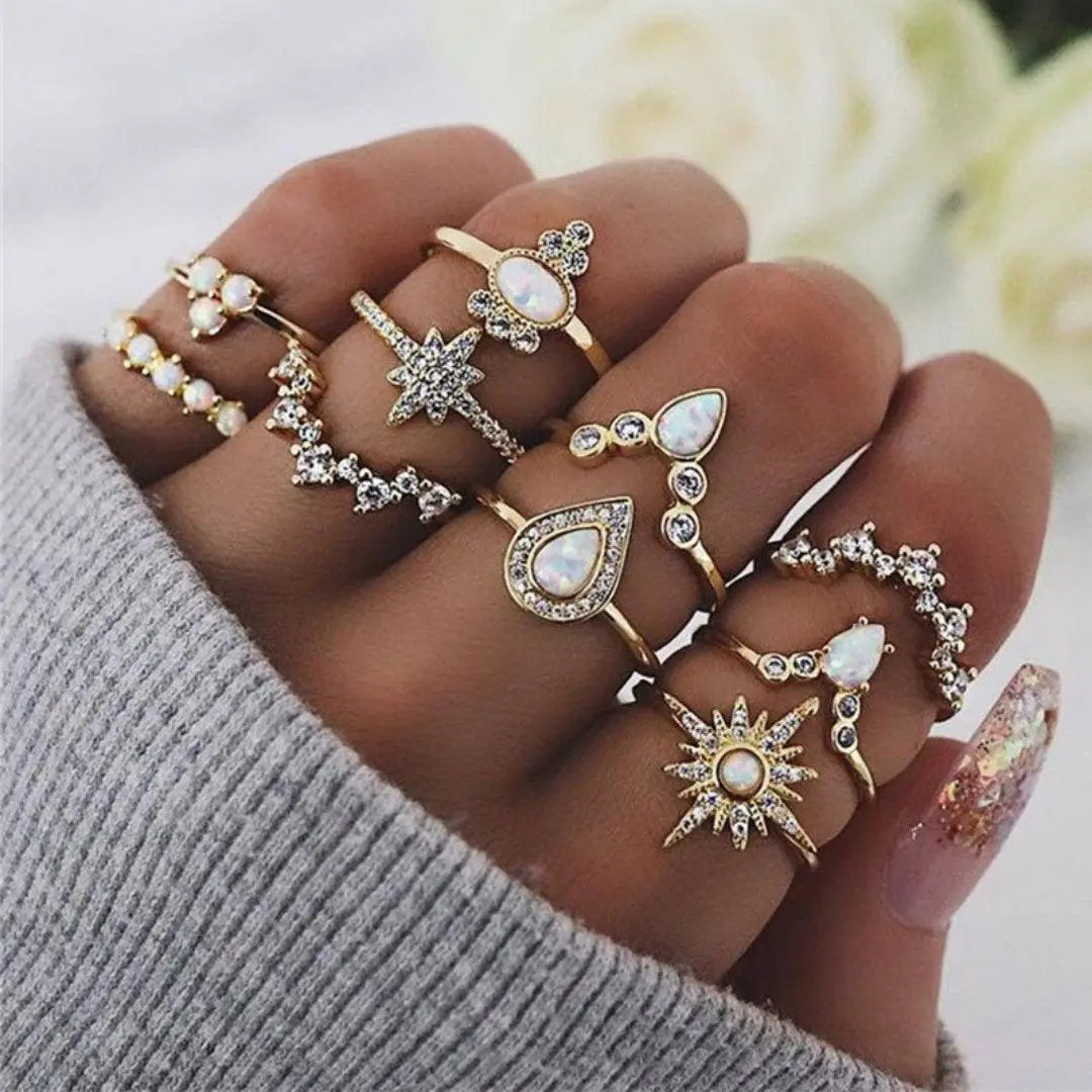Einzigartiges Set mit 8 bis 12 Ringen