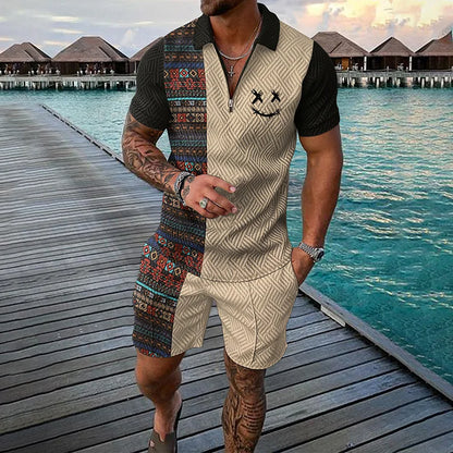 EMIL | TIJDREIZIGER POLOSHIRT- & SHORTSET