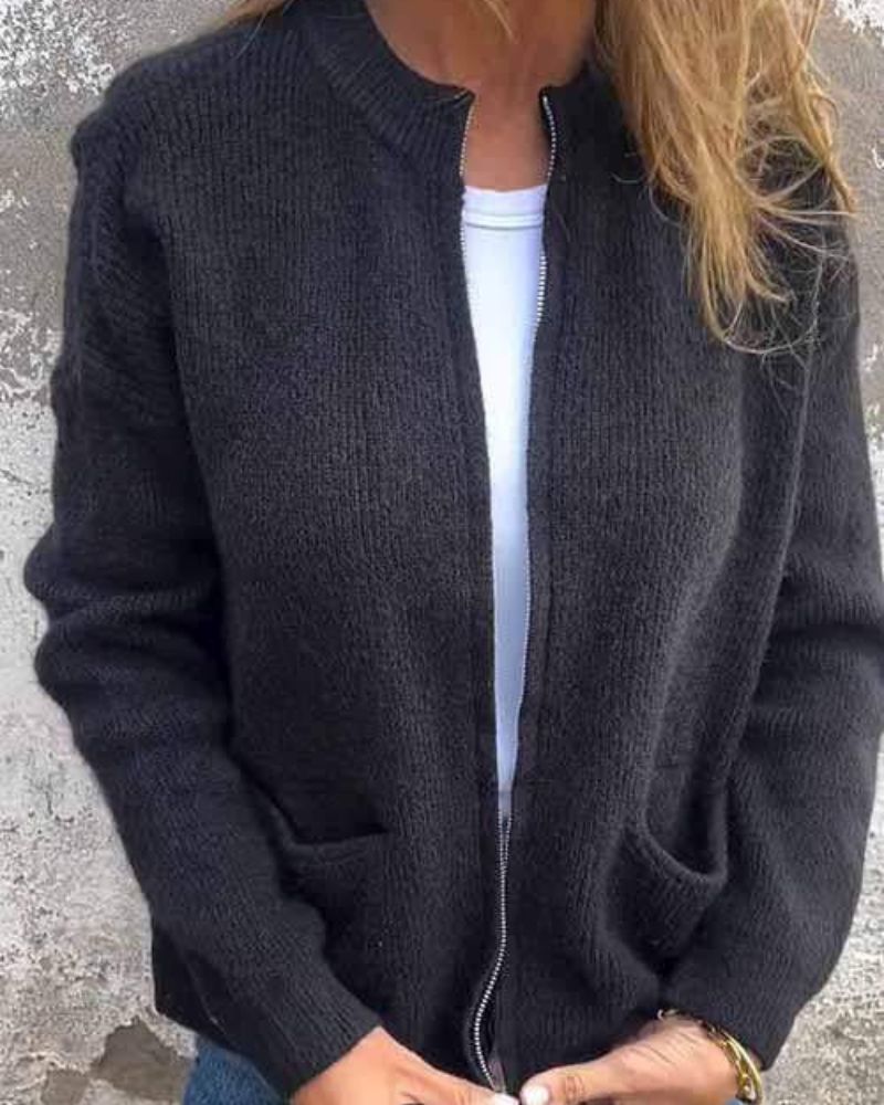 Jasmine – Strick-Cardigan mit Reißverschluss