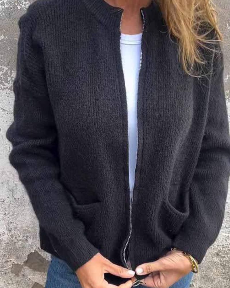 Jasmine – Strick-Cardigan mit Reißverschluss