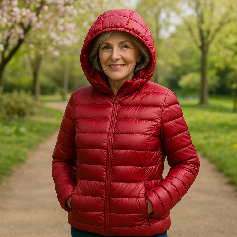 Metta Padded Jacket | Dark Red