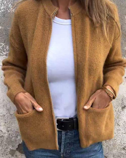 Jasmine – Strick-Cardigan mit Reißverschluss
