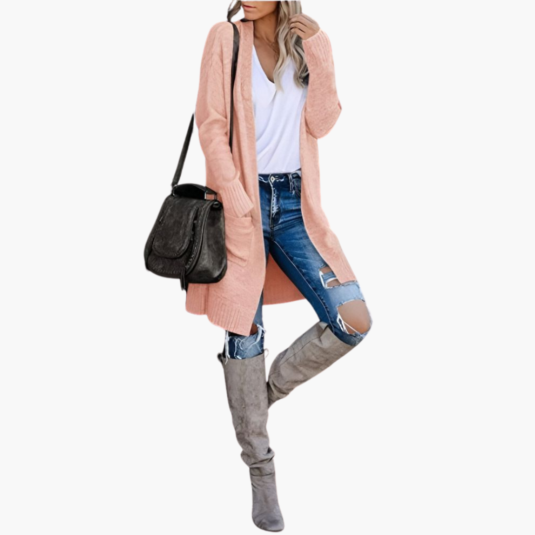 Holly | Casual gebreid vest met zakken