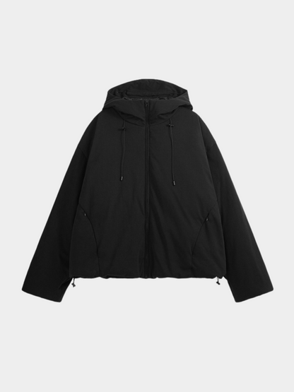 DryCanopy – Hoodiejack van gebreide stof met 90% eendendonsvulling