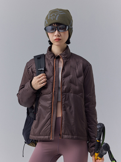 DryBench – Unisex Outdoor-Daunenjacke mit Kontrastkragen
