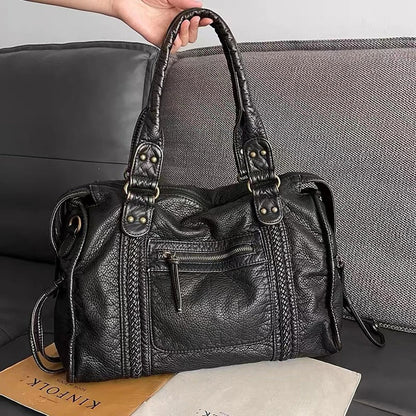 Jeoara - Vintage-Leder-Shopper
