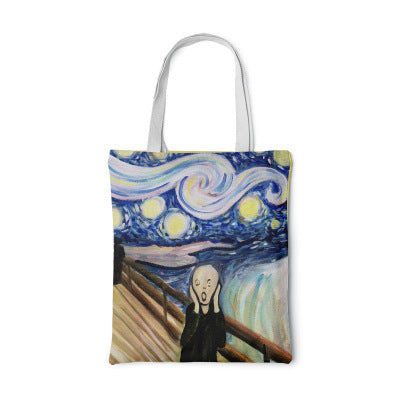 Barneys New York  | Sonnenblumen-Canvas-Tasche Kreative Kunst Selbstporträt Schultertasche Personalisierte Handtasche