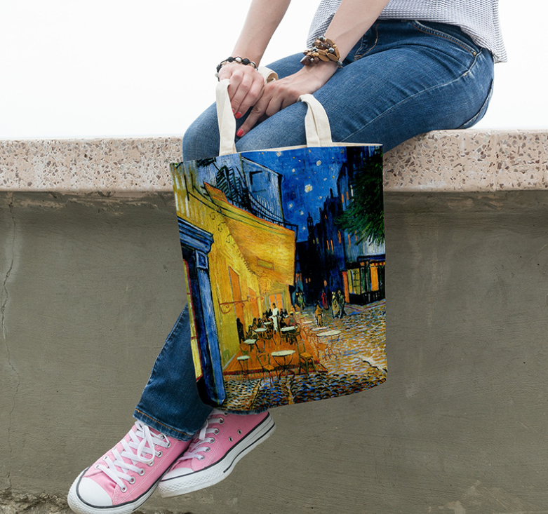 Barneys New York  | Sonnenblumen-Canvas-Tasche Kreative Kunst Selbstporträt Schultertasche Personalisierte Handtasche