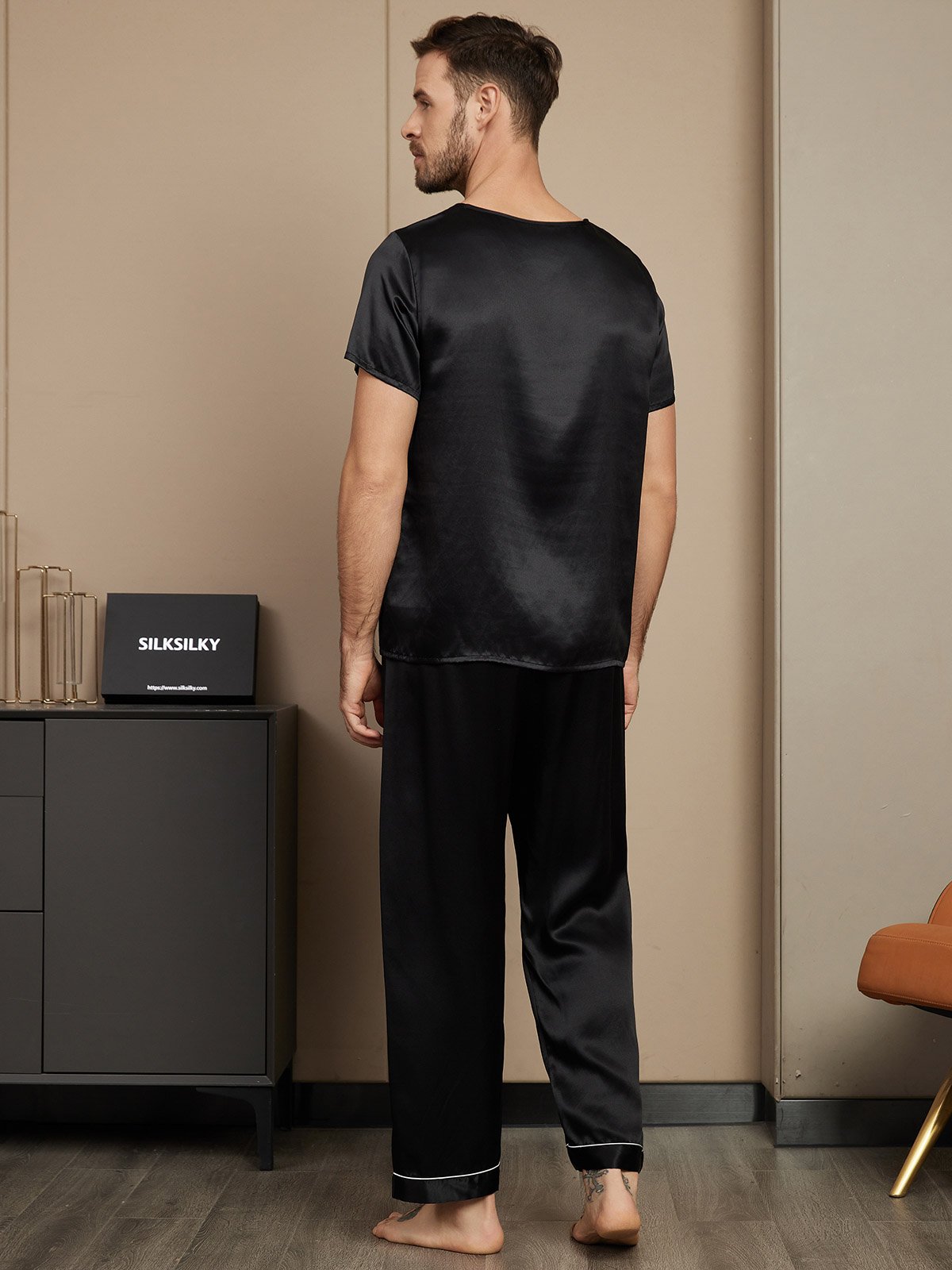 Pyjama Classique pour Homme en Soie Pure