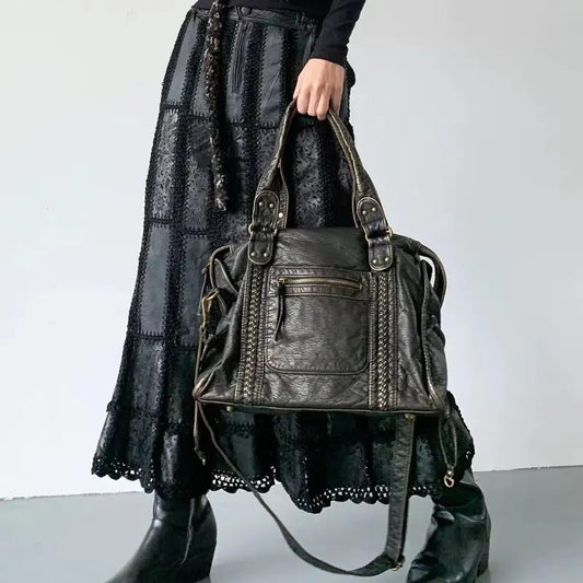 Jeoara - Vintage-Leder-Shopper