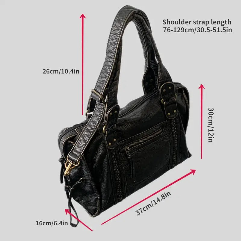 Jeoara - Vintage-Leder-Shopper