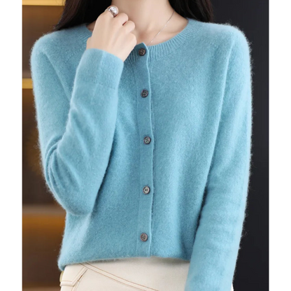 Victoria | Damen Strickpullover mit Rundhalsausschnitt aus reiner Merinowolle