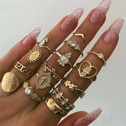 Einzigartiges Set mit 8 bis 12 Ringen
