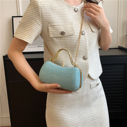 Dames clutch met glitter en juwelenhandvat - Dhalia