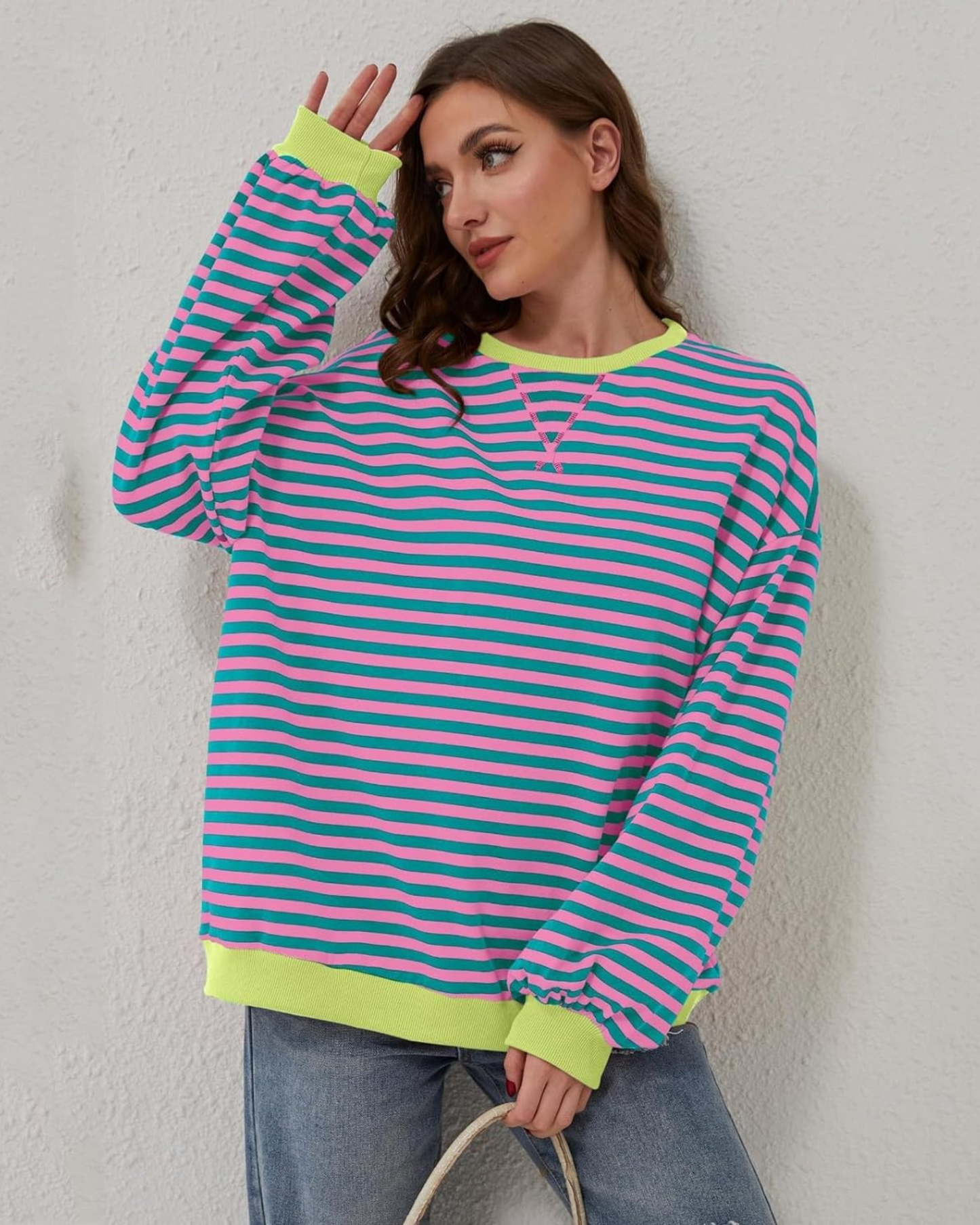 ROXANNE™ – Gestreepte oversized sweatshirt