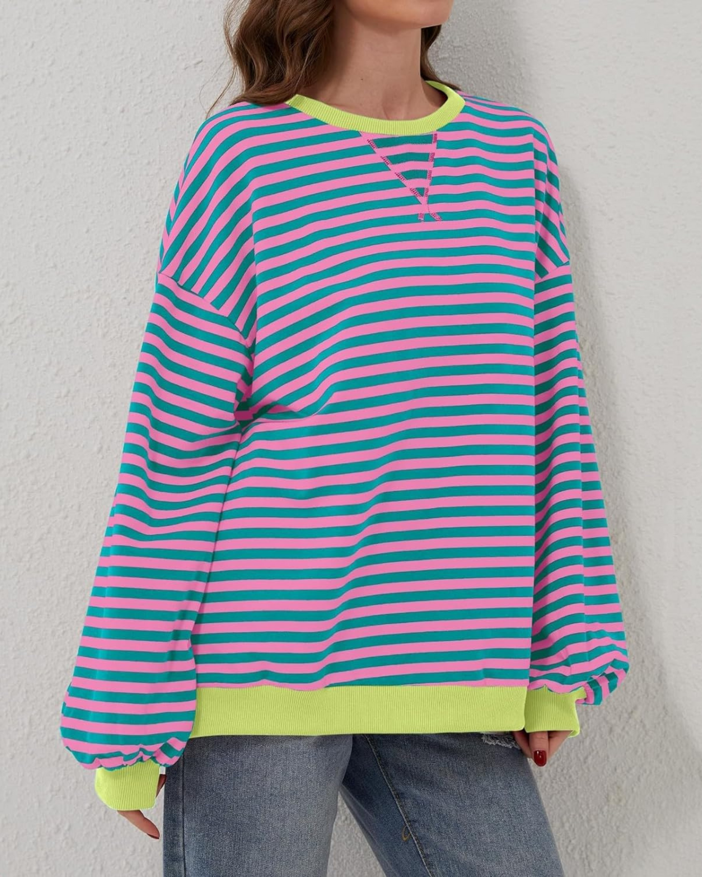 ROXANNE™ – Gestreepte oversized sweatshirt