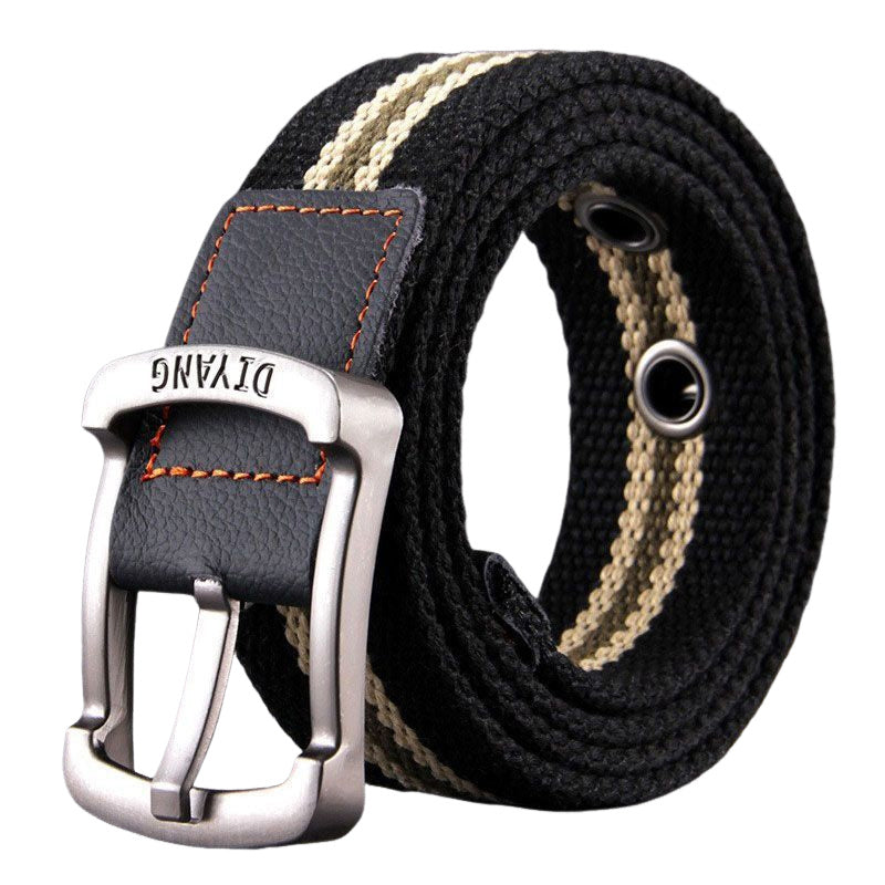 Heren casual canvas lederen riem met gesp MTA2217D6U