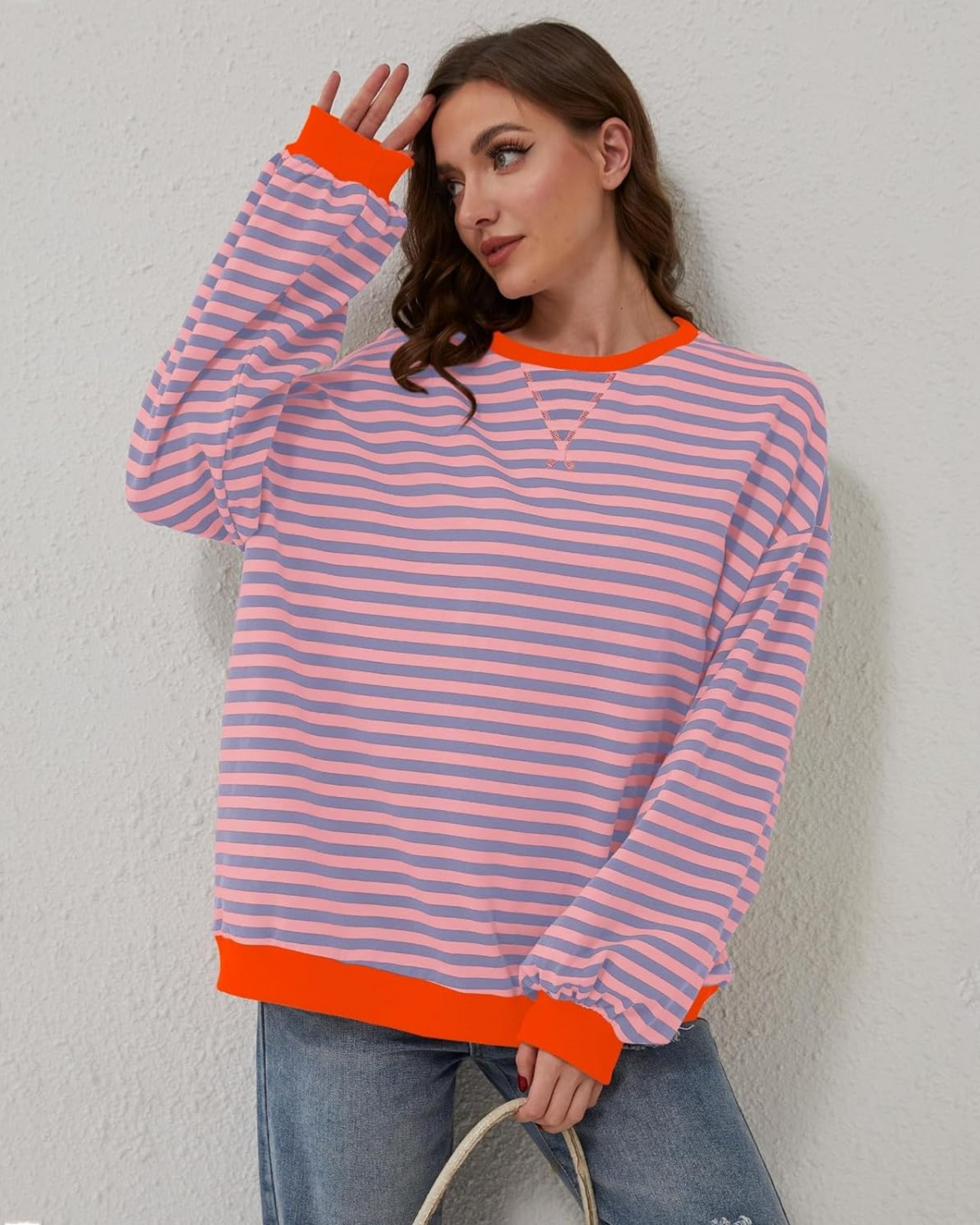 ROXANNE™ – Gestreepte oversized sweatshirt