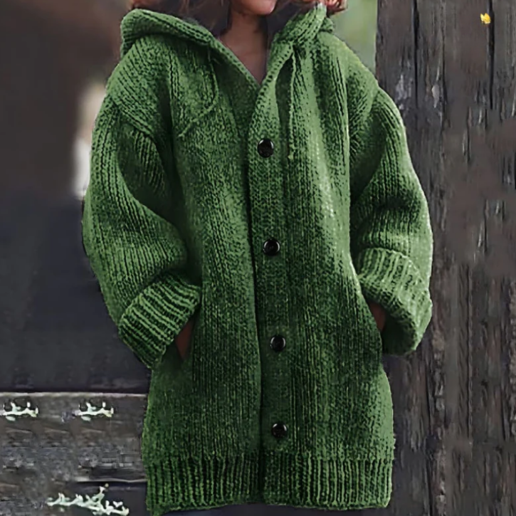 Eden – Gestrickter Cardigan-Mantel