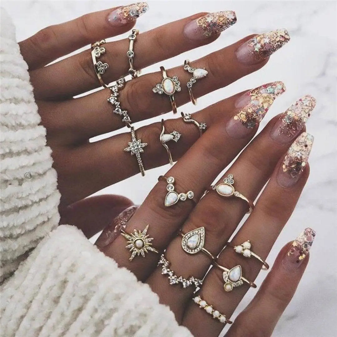 Einzigartiges Set mit 8 bis 12 Ringen