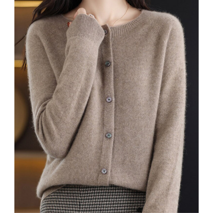 Victoria | Damen Strickpullover mit Rundhalsausschnitt aus reiner Merinowolle
