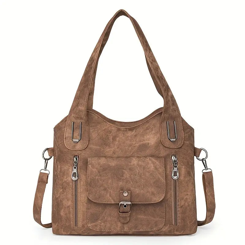 Emilias geräumige Schultertasche im Retro-Stil