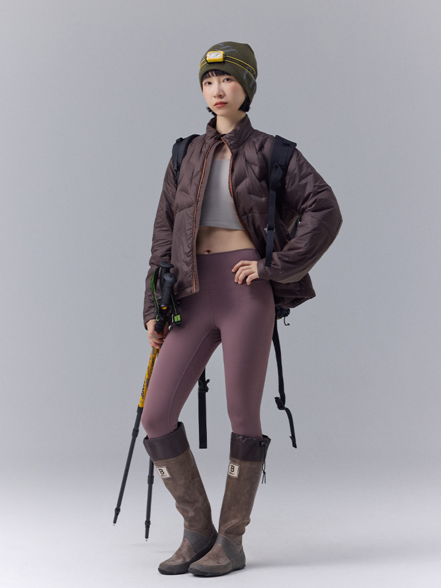 DryBench – Unisex Outdoor-Daunenjacke mit Kontrastkragen