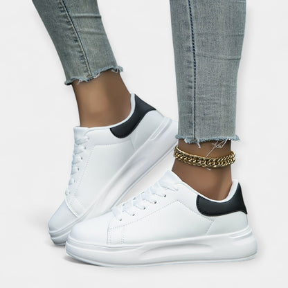 Leren sneakers wit