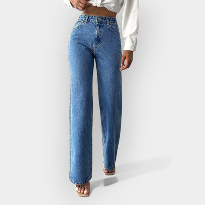 High-Waist Jeans mit weitem Schnitt