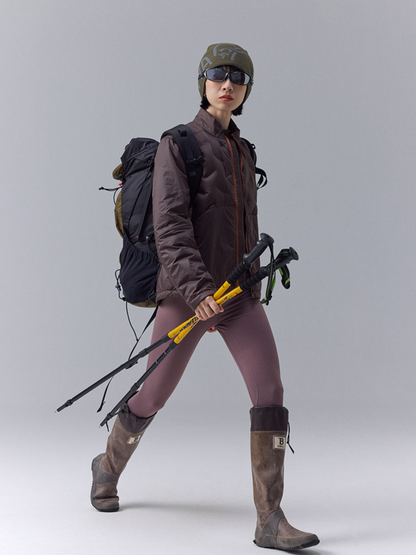 DryBench – Unisex Outdoor-Daunenjacke mit Kontrastkragen