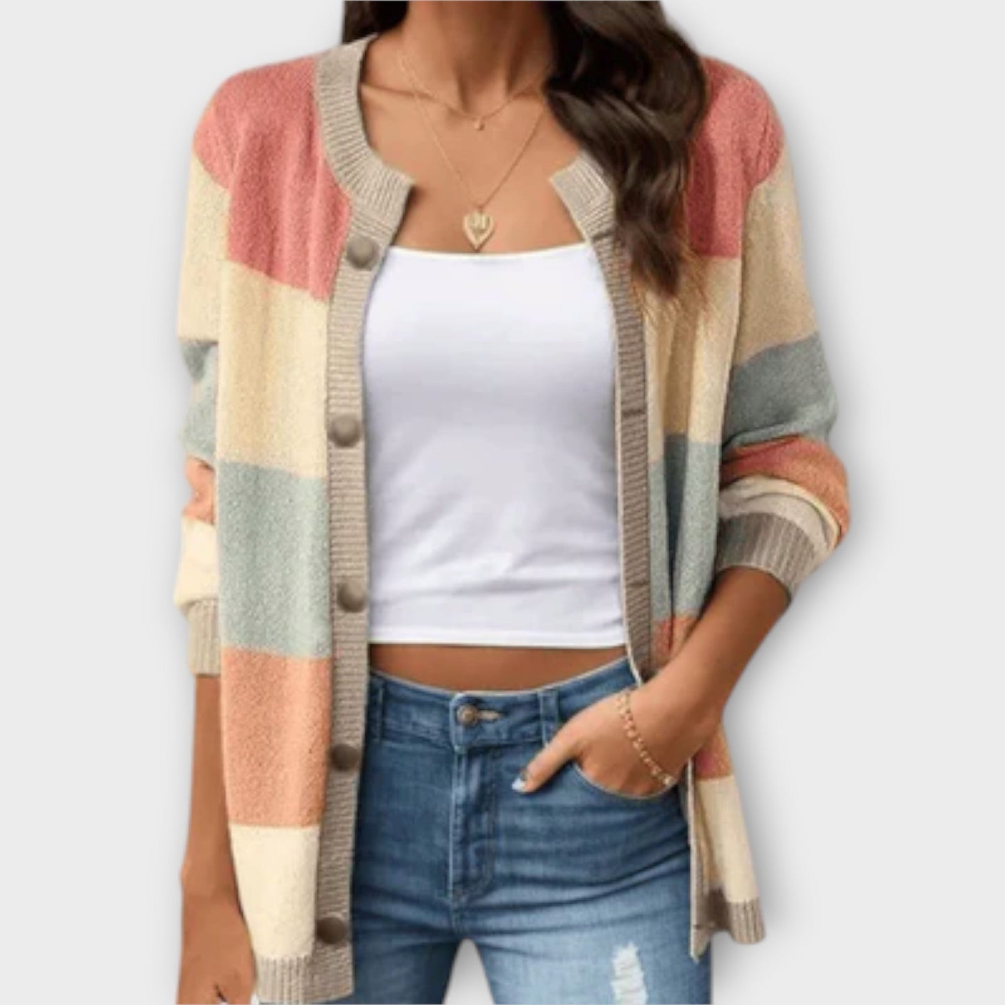 Suzy - Gestreifter Cardigan
