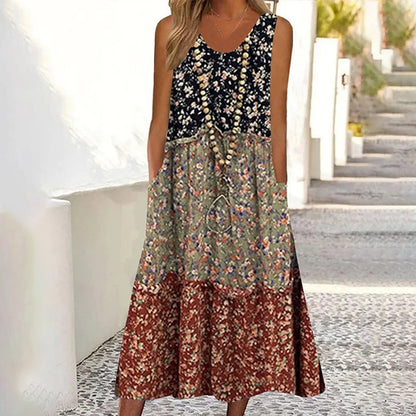 Isabeau - Vintage Floral Patchwork Kleid