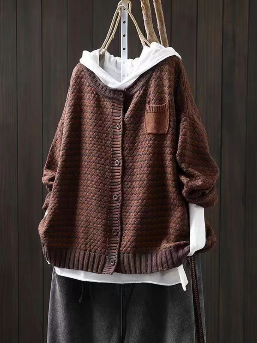 SELIORA | GEBREID VEST MET TEXTUUR